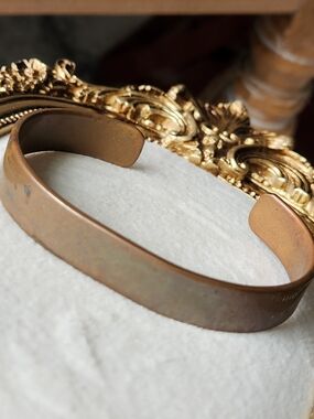 VTG Artisan Boho Raw Copper Cuff Bracelet Rustic Unisex Adjustable
